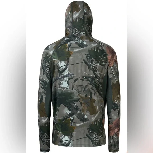 Bassdash Men's UPF 50+ Long Sleeve Hunting Hoodie With Mask FS06M, Size: S - NWT - Picture 3 of 13